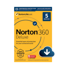 Norton 360 Deluxe - 5 toestellen - 1 jaar (Digitaal)
