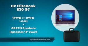 Solden Laptop HP Elitebook €400 korting + gratis Bombata laptoptas 13" zwart