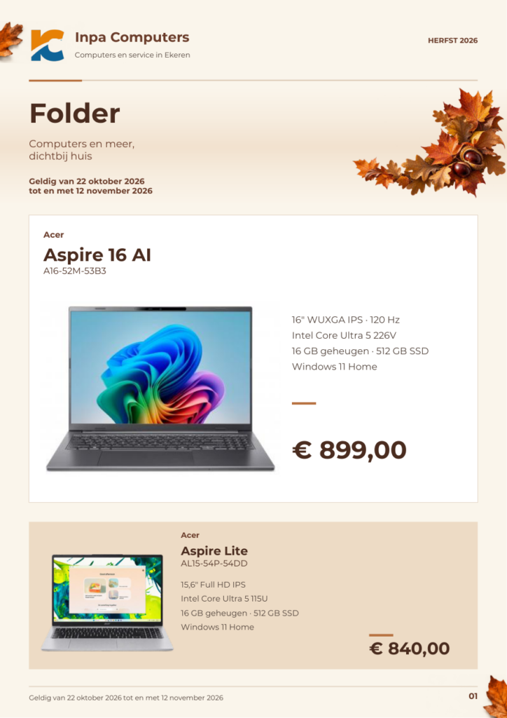 Eigen folder herfst oktober november 2026 - Inpa Computers